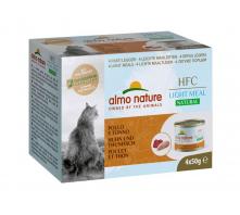 HFC CHAT - LIGHT MEAL POULET ET THON (x 12) Pack 4 X 50 GR HFC CHAT - LIGHT MEAL POULET ET THON (x 12) Pack 4 X 50 GR